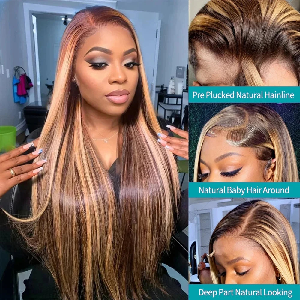 Trending Now | Honey Brown Highlight Glueless HD Lace 13x6 Frontal Wig by ShineEase