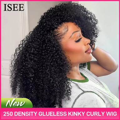 Big Curl Energy | 250% High Density Kinky Curly Glueless HD Lace Wig by Headband