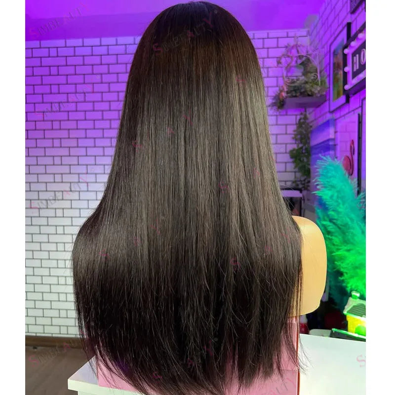 Polished Look | Straight Glueless HD Lace 13x6 Frontal simbeauty Human-Hair-Wigs Wig Pre-Cut