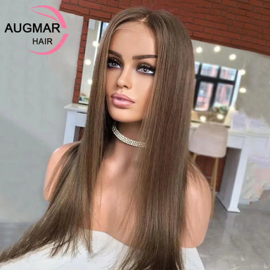 Classic Silk | Chocolate Brown Straight Glueless HD Lace 13x6 Frontal Wig