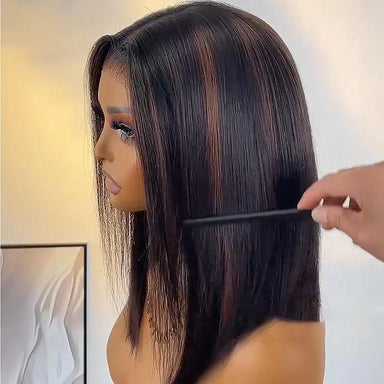 Trending Now | Brown Highlight 400% Super Density Highlight Glueless HD Lace 13x6 Frontal Wig