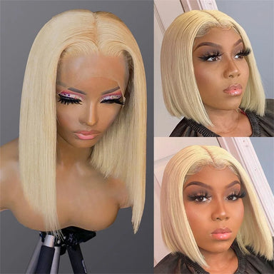 Platinum Glow | Honey Brown Highlight 200% Density 613 Blonde Glueless HD Lace 13x4 Frontal Wig Pre-Cut