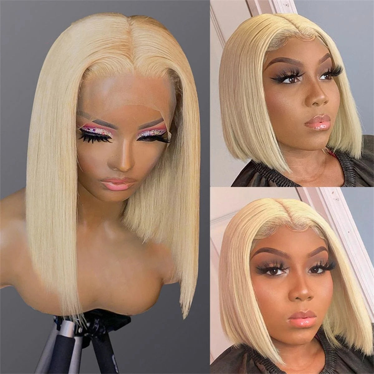 Platinum Glow | Honey Brown Highlight 200% Density 613 Blonde Glueless HD Lace 13x4 Frontal Wig Pre-Cut