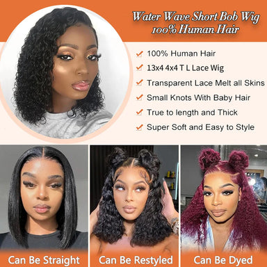 Wear & Go | 180% Density Water Wave Glueless HD Lace 13x4 Frontal Wig Pre-Cut