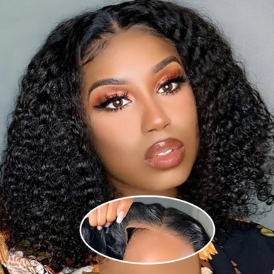 Curl Goals | 180% Density Kinky Curly Glueless HD Lace 4x4 Closure Wig Pre-Cut