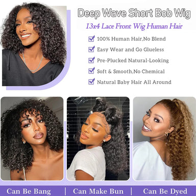 Ready To Wear | 180% Density Deep Wave Glueless HD Lace 13x4 Frontal Wig Pre-Cut