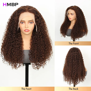Big Curl Energy | Chocolate Brown 450% Super Density Kinky Curly Glueless HD Lace 13x6 Frontal Wig