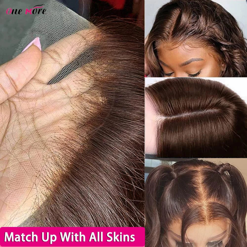 Polished Look | Chocolate Brown Straight Glueless HD Lace 13x4 Frontal Wig