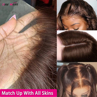 Polished Look | Chocolate Brown Straight Glueless HD Lace 13x4 Frontal Wig