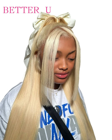 Platinum Glow | 613 Blonde Glueless HD Lace 5x5 Closure Wig Pre-Cut