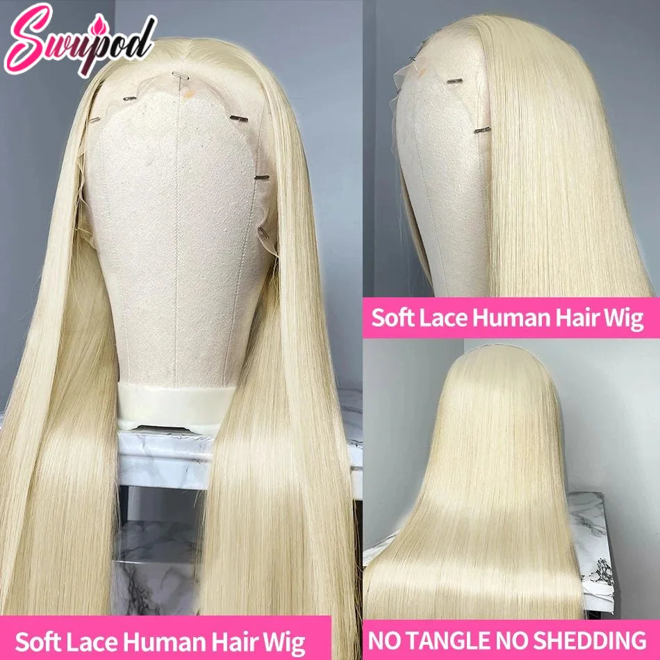 Platinum Glow | Honey Brown Highlight 250% High Density 613 Blonde Glueless HD Lace 13x6 Frontal Wig
