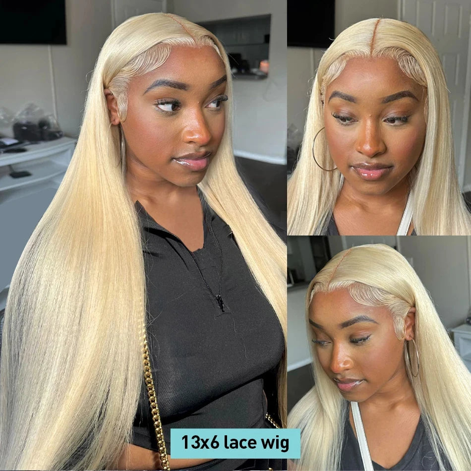 Platinum Glow | 613 Blonde Glueless HD Lace 13x6 Frontal Wig by Realace Boutique