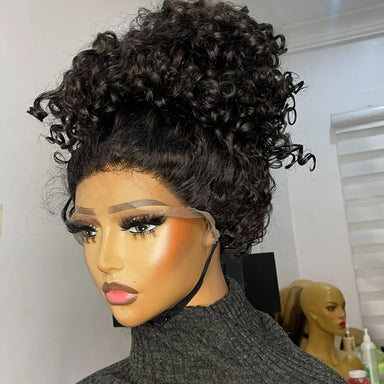 Natural Kinks | 400% Super Density Kinky Curly Glueless HD Lace 360 Lace Wig Pre-Cut