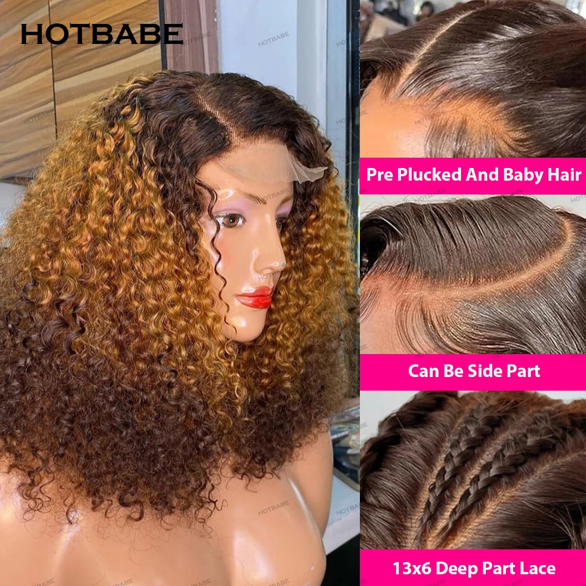Big Curl Energy | Highlight 450% Super Density Kinky Curly Glueless HD Lace 13x6 Frontal Wig