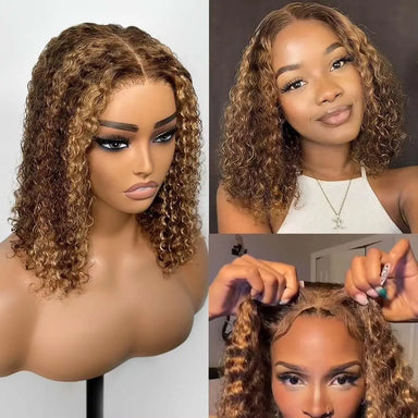 Color Pop | Honey Brown Highlight 220% Density Highlight Glueless HD Lace 13x4 Frontal Wig