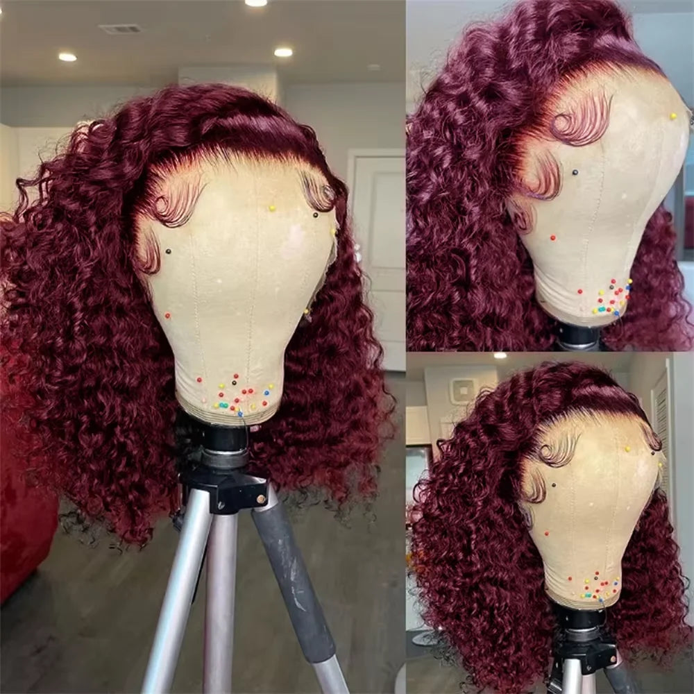 Effortless Waves | Burgundy 99J Water Wave Glueless HD Lace 13x4 Frontal Wig
