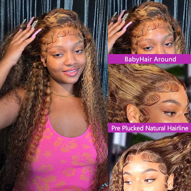 Ready To Wear | Brown Highlight 250% High Density Deep Wave Glueless HD Lace 13x6 Frontal Wig — Top Seller