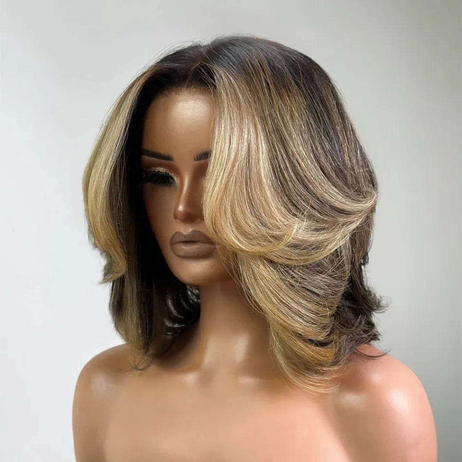 Color Pop | Honey Brown Highlight Glueless HD Lace 5x5 Closure Wig