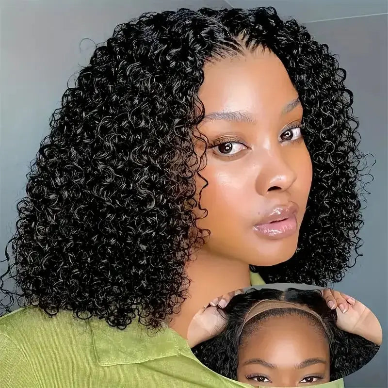 Curl Goals | 180% Density Kinky Curly Glueless HD Lace 4x4 Closure Wig Pre-Cut