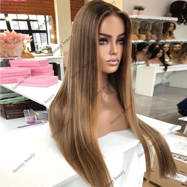 Sun-Kissed | Brown Highlight Glueless HD Lace 13x6 Frontal Wig