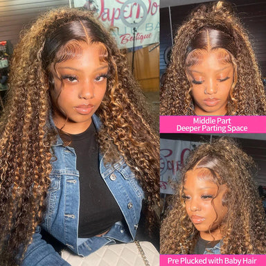 Trending Now | Honey Brown Highlight Glueless HD Lace 13x6 Frontal Wig Pre-Cut