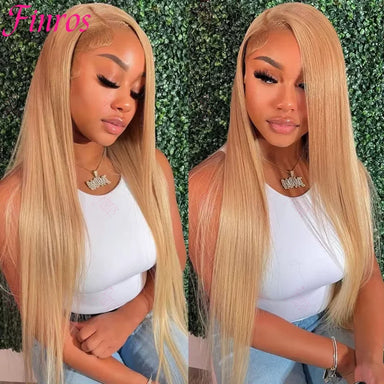 Sleek & Smooth | Honey Brown Highlight 200% Density Straight Glueless HD Lace 13x6 Frontal Wig