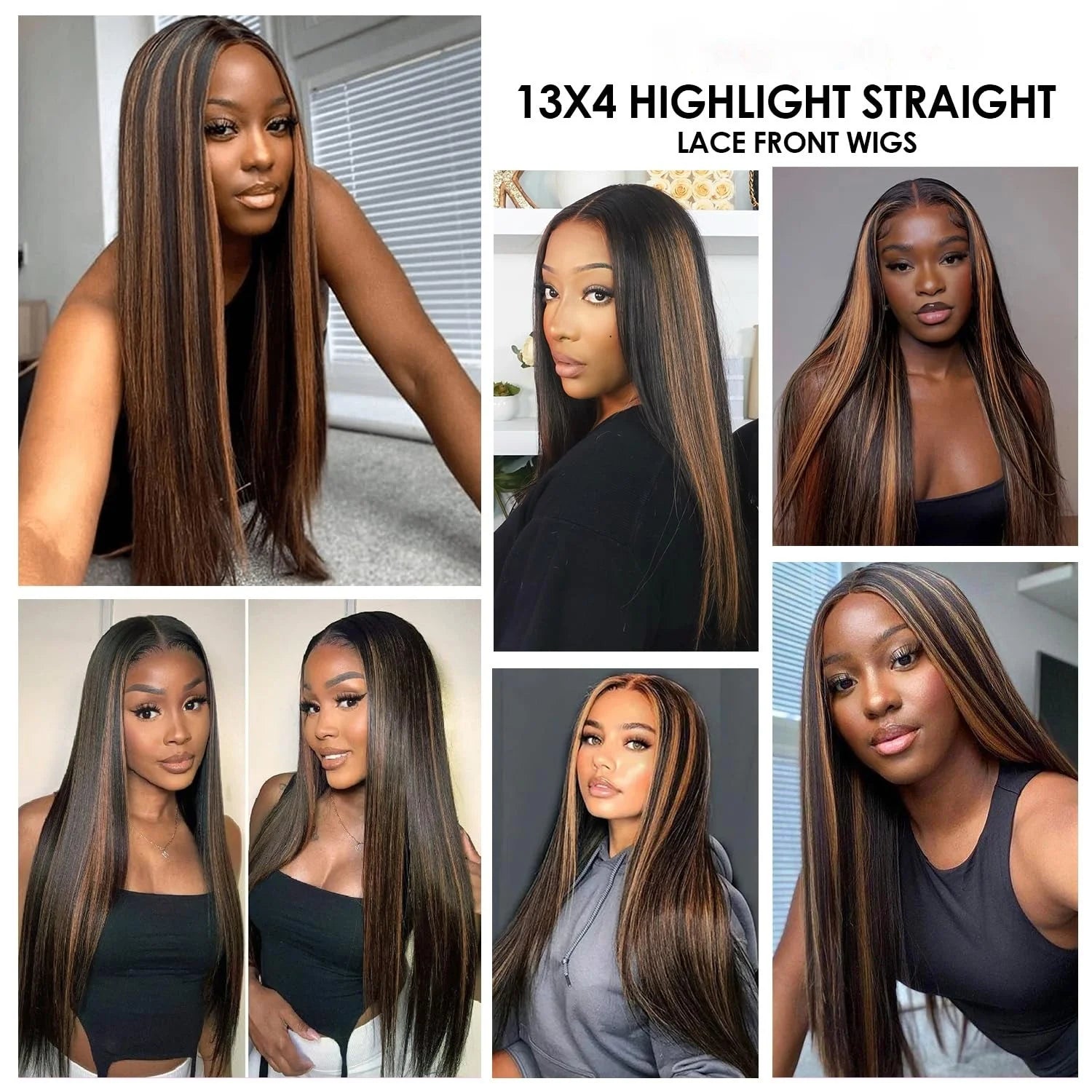 Sun-Kissed | Brown Highlight Glueless HD Lace 13x4 Frontal Wig
