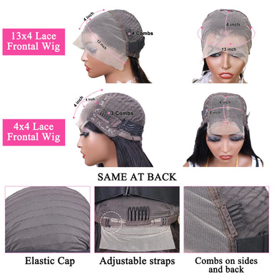 Throw On & Go | 200% Density Deep Wave Glueless HD Lace 13x4 Frontal Wig Pre-Cut