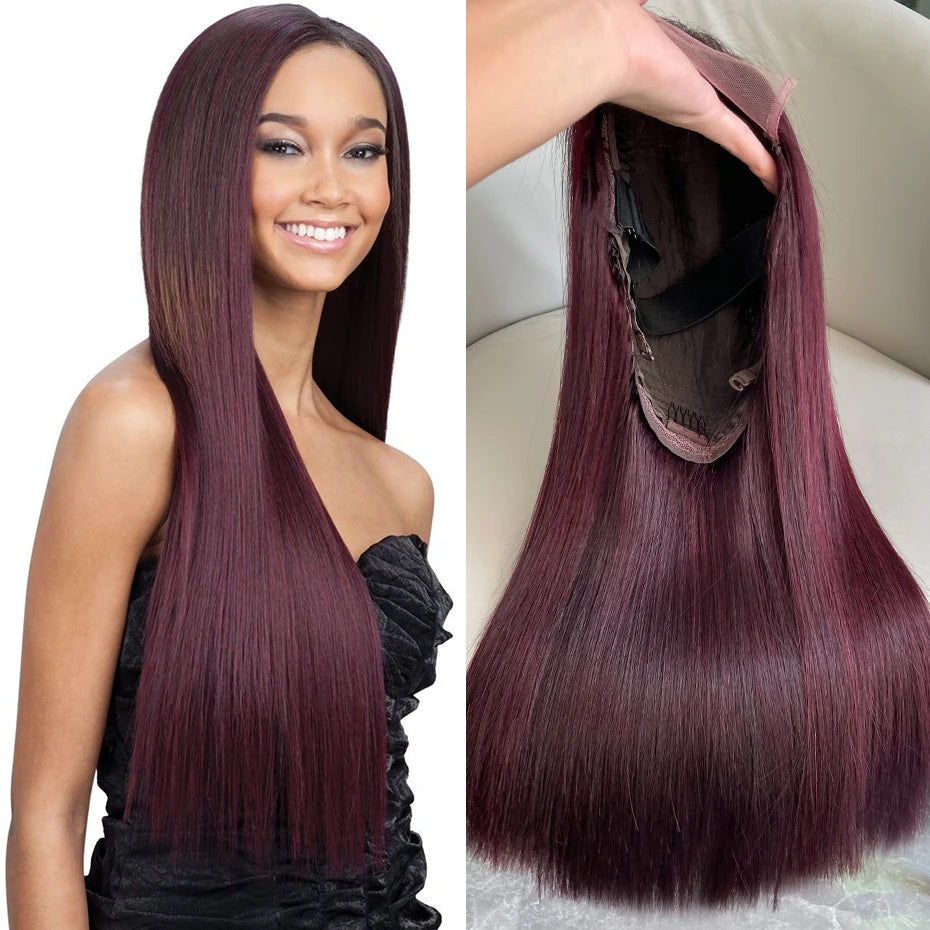 Bold & Beautiful | 300% Extra Density Burgundy 99J Glueless HD Lace 5x5 Closure Wig