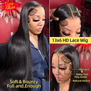 Polished Look | 250% High Density Straight Glueless HD Lace 13x6 Frontal Wig Pre-Cut