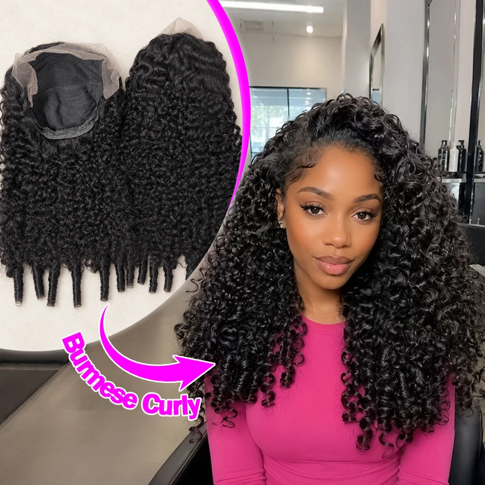 Big Curl Energy | 250% High Density Kinky Curly Glueless HD Lace 13x6 Frontal Wig Pre-Cut — Best Seller