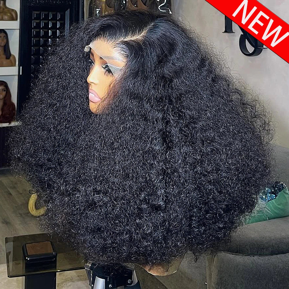 Natural Kinks | 400% Super Density Kinky Curly Glueless HD Lace 13x6 Frontal Wig Pre-Cut
