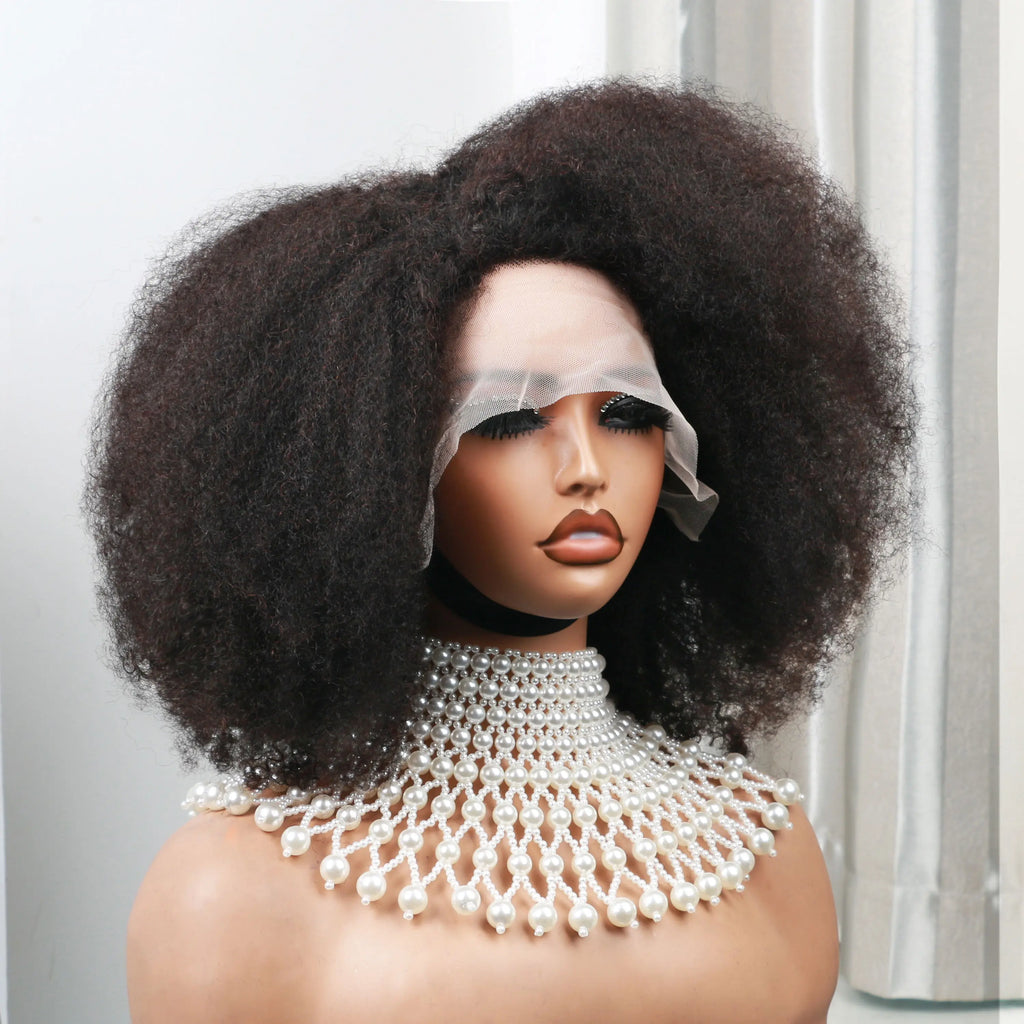 Natural Kinks | 250% High Density Kinky Curly Glueless HD Lace 13x4 Frontal Wig