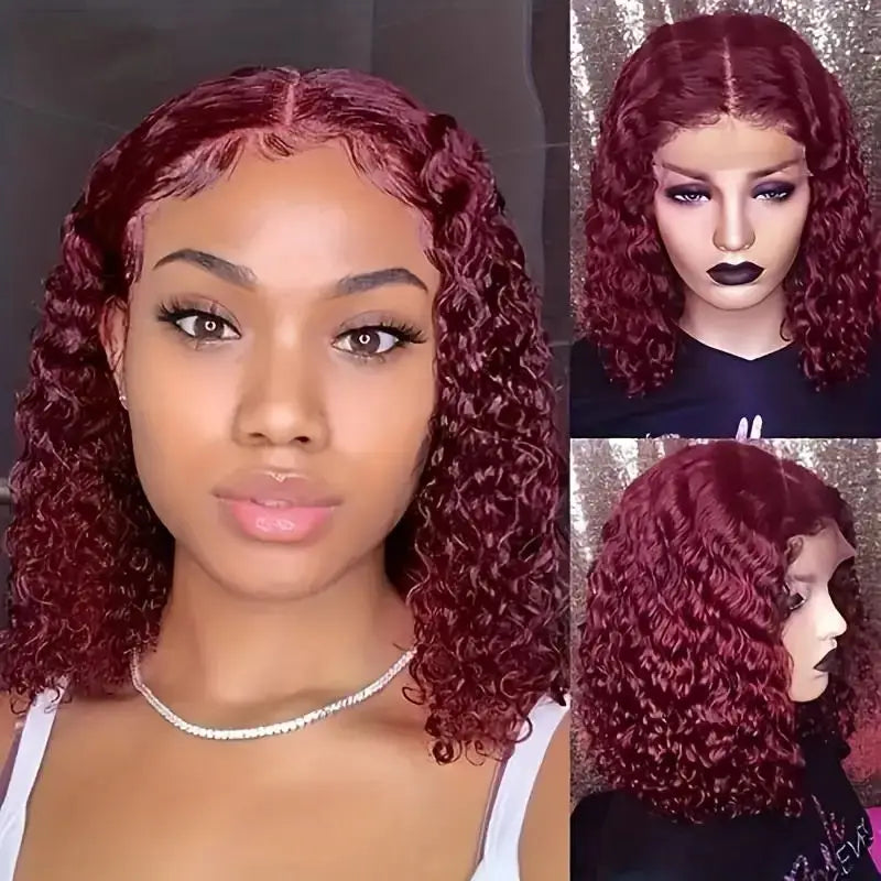 Throw On & Go | Burgundy 99J Deep Wave Glueless HD Lace 13x4 Frontal Wig by AiRuiHairAll