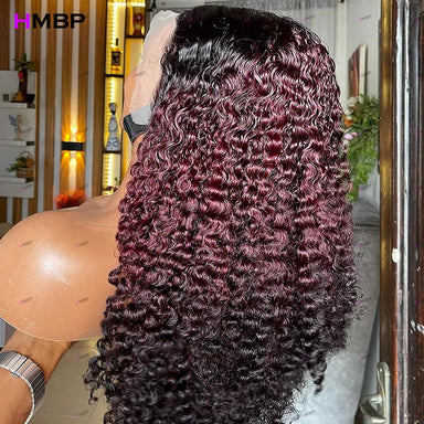 Curl Goals | Burgundy 99J 400% Super Density Kinky Curly Glueless HD Lace 13x6 Frontal Wig