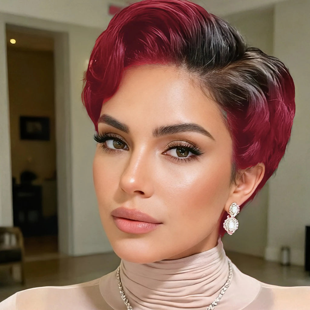 Statement Look | Burgundy 99J Glueless HD Lace 13x4 Frontal Wig by VIFAWIG