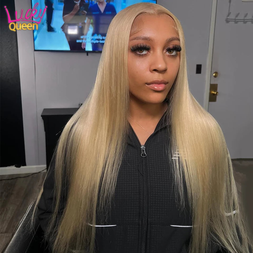 Sleek & Smooth | Straight Glueless HD Lace 13x4 Frontal Wig Pre-Cut by Lucky Queen