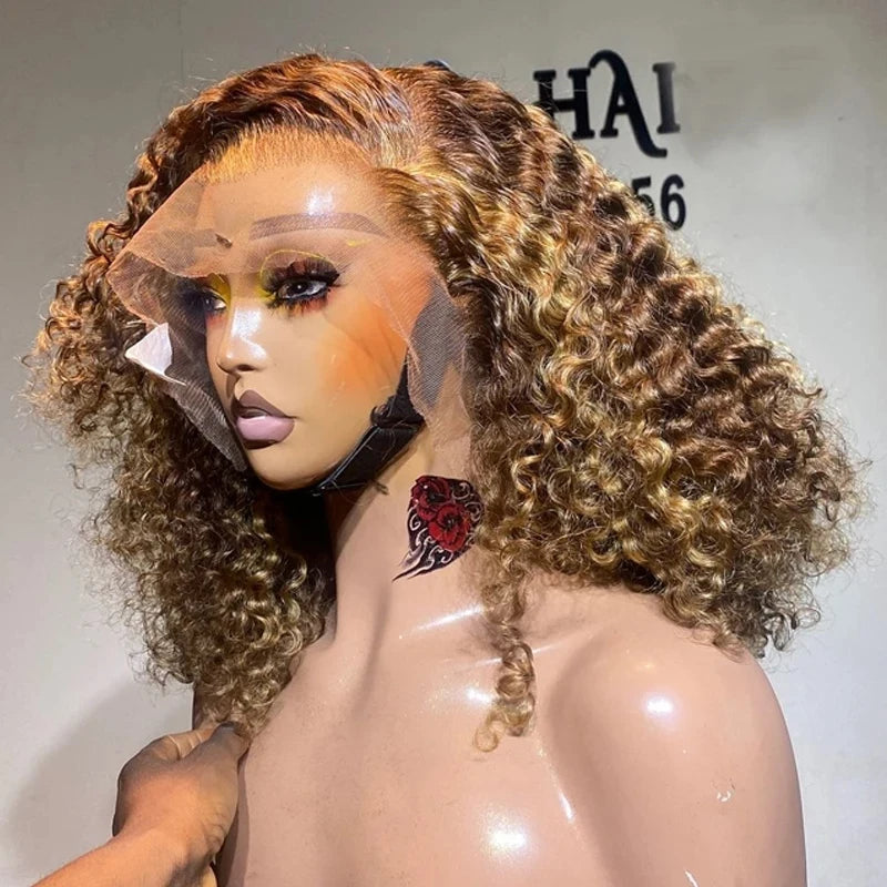 Wear & Go | Brown Highlight Water Wave Glueless HD Lace 13x4 Frontal Wig by SilkyConfidence