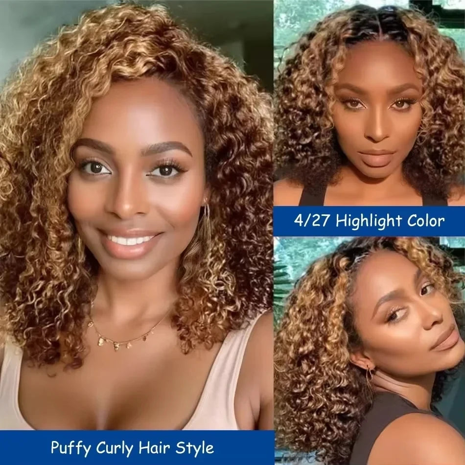 Wear & Go | Brown Highlight Water Wave Glueless HD Lace 13x4 Frontal Wig by SilkyConfidence