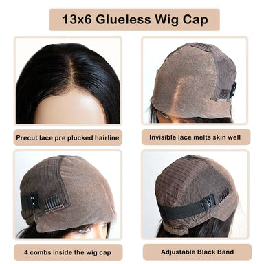 Trending Now | Brown Highlight Glueless HD Lace 13x6 Frontal Wig by Youleas