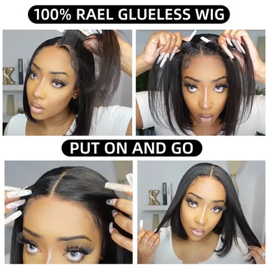 Sleek & Smooth | Straight Glueless HD Lace 4x4 Closure Wig