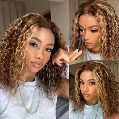 Trending Now | Honey Brown Highlight Glueless HD Lace 13x4 Frontal Wig