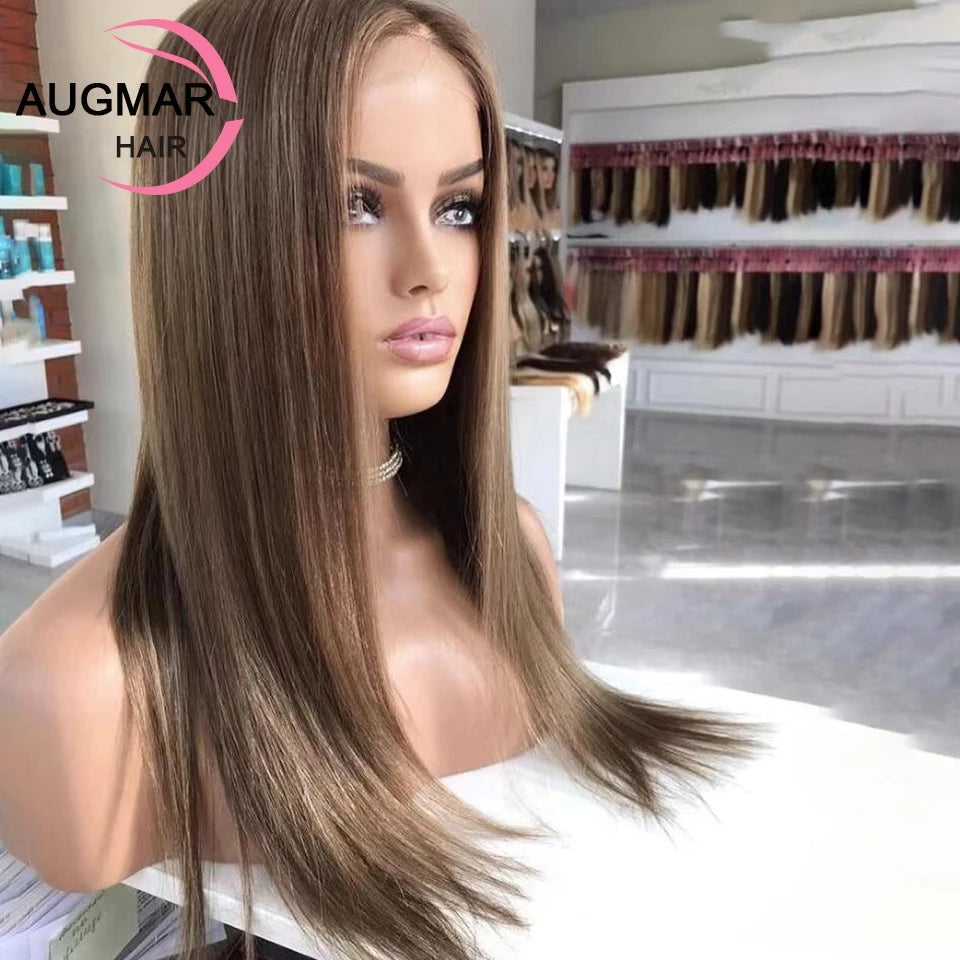 Classic Silk | Chocolate Brown Straight Glueless HD Lace 13x6 Frontal Wig