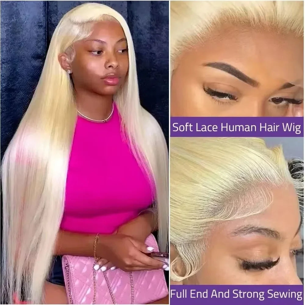 Blonde Vibes | 220% Density 613 Blonde Glueless HD Lace 13x4 Frontal Wig