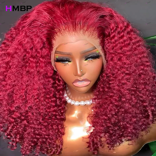 Big Curl Energy | Burgundy 99J 450% Super Density Kinky Curly Glueless HD Lace 360 Lace Wig