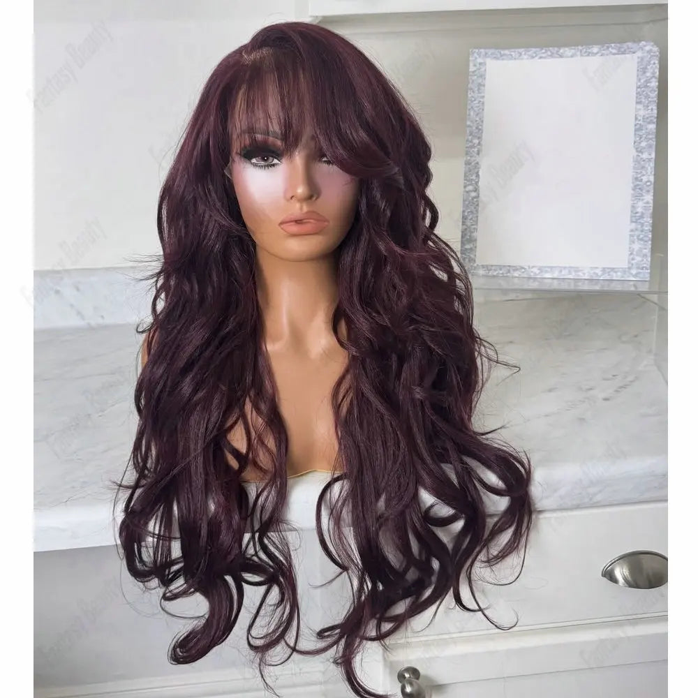 Statement Look | Burgundy 99J Glueless HD Lace 13x6 Frontal fantasy beauty Hair Wig