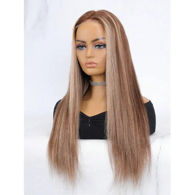 Color Pop | Honey Brown Highlight Glueless HD Lace 4x4 Closure Wig Pre-Cut
