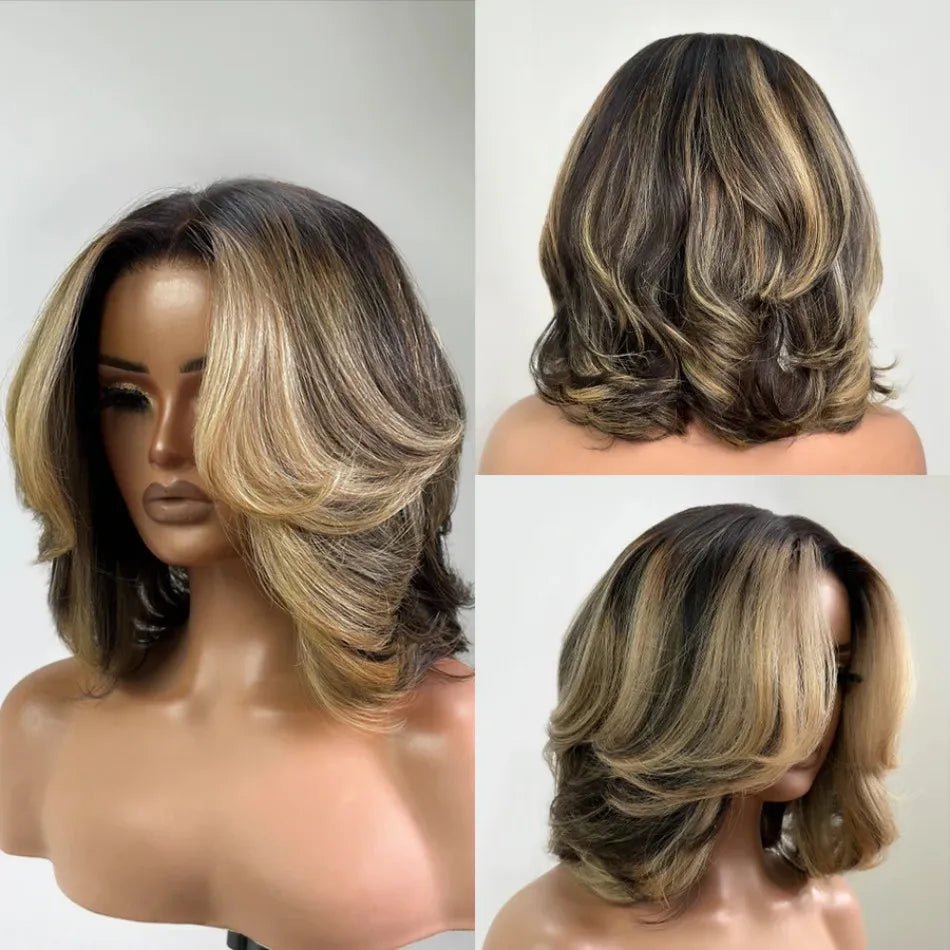 Color Pop | Honey Brown Highlight Glueless HD Lace 5x5 Closure Wig