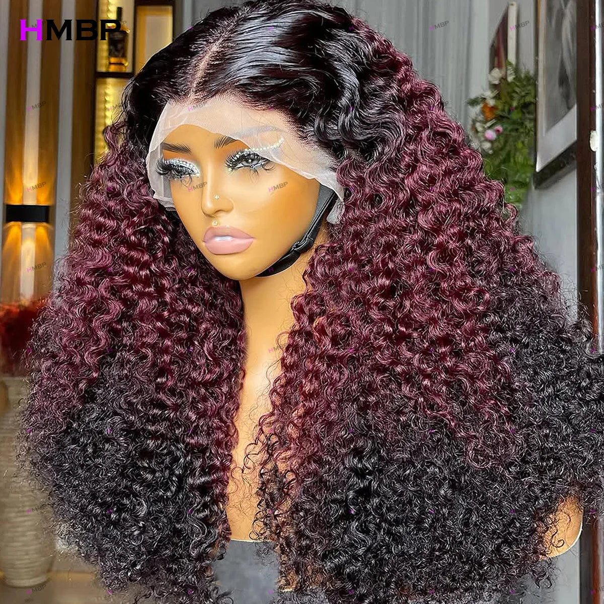 Curl Goals | Burgundy 99J 400% Super Density Kinky Curly Glueless HD Lace 13x6 Frontal Wig