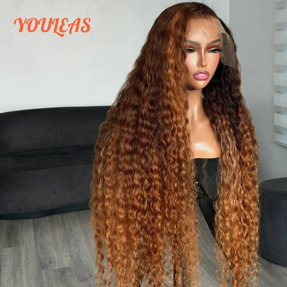Trending Now | Brown Highlight Glueless HD Lace 13x6 Frontal Wig by Youleas